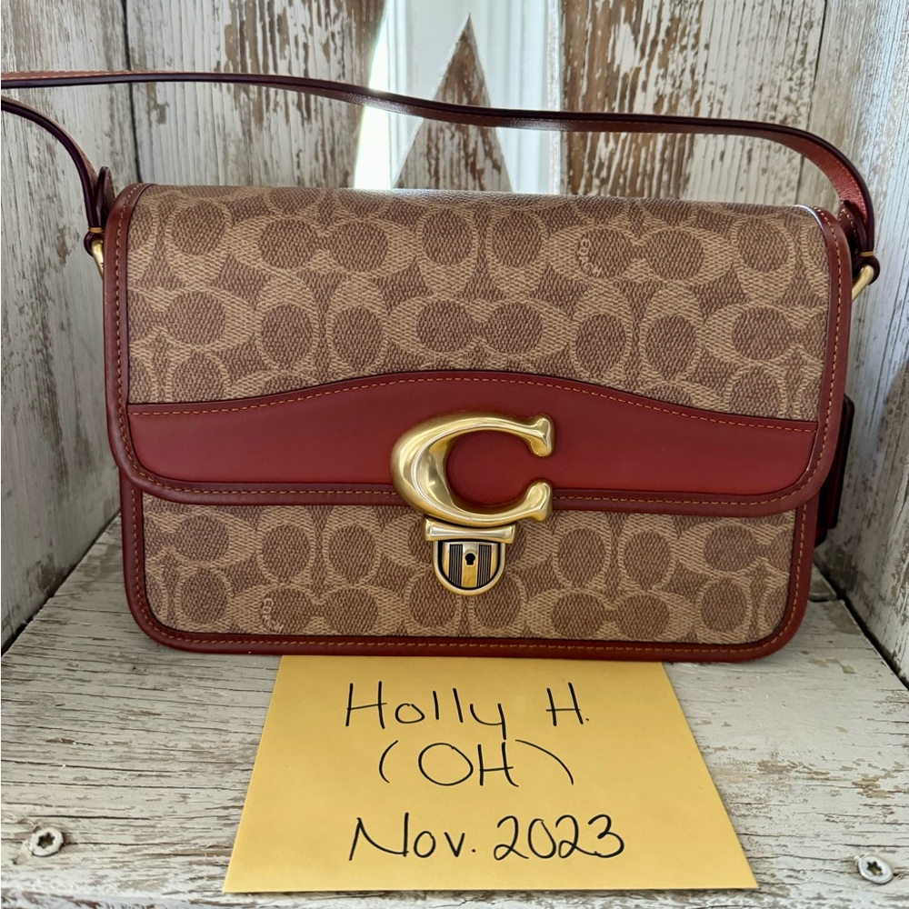 🧡 Coach Studio Shoulder Bag In Signature Canvas 🧡